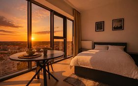 Luksusowy apartament z widokiem, basenem i sauną Hanza Tower Szczecin